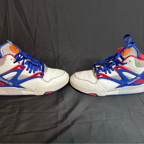 Reebok Kids Sneakers in White, Blue, and Red - Picture 4 of 14